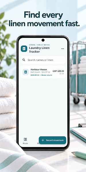 Laundry Linen Tracker Screenshot 1