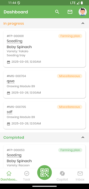 Agroz FarmOS Mobile Screenshot 1
