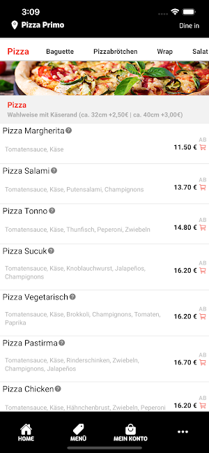 Pizza Primo Online Screenshot 2