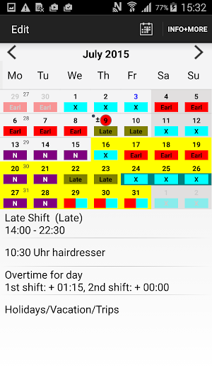 Roster-Calendar Pro Screenshot 0