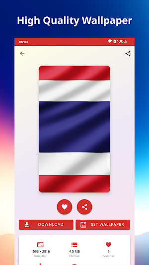 Thailand Flag Wallpaper Screenshot 2