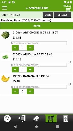 J. Ambrogi Foods App Screenshot 3