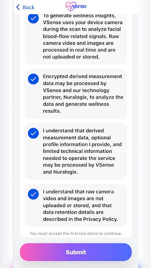 Vsense App Screenshot 2