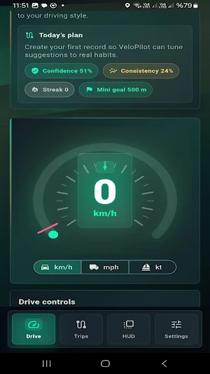 VeloPilot GPS Speedometer Screenshot 2