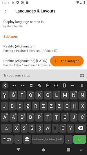 Afghan Keyboard Pro Screenshot 3