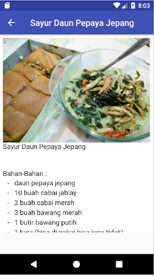 Resep Sayur Menu Harian Screenshot 3