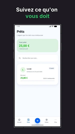 Prets et Dettes Screenshot 1