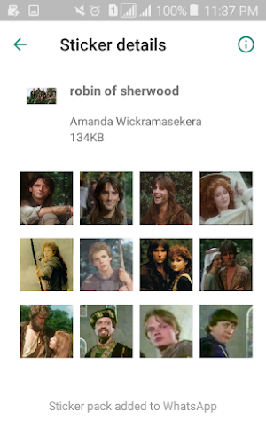 Fan Made Stickers of Robin Hood for WhatsApp Screenshot 1