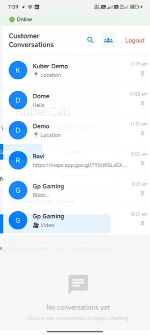 Kuber Cab Driver Screenshot 1