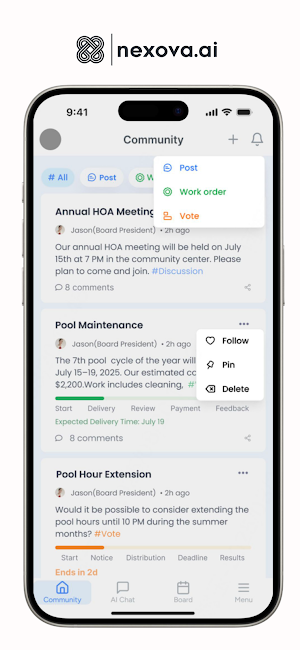 nexova.ai :reinvent HOA living Screenshot 2