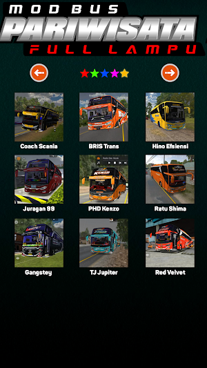 Mod Bus Pariwisata Full Lampu Screenshot 2