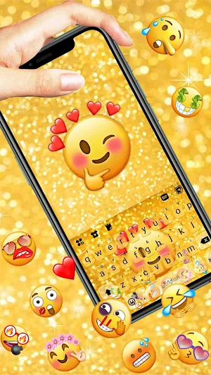 Cool Emojis Gravity Keyboard Background Screenshot 1