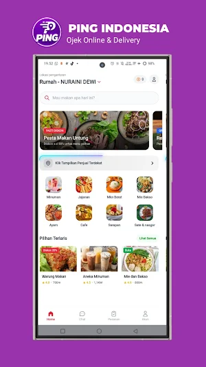 PING INDONESIA-Ojek & Delivery Screenshot 1