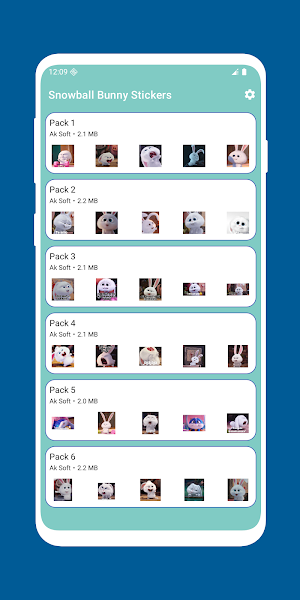 Snowball Bunny Stickers Screenshot 0