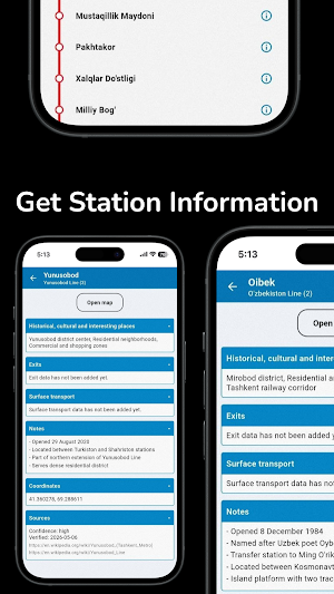 Offline Tashkent Metro Map Screenshot 2