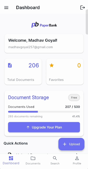 PaperBank-Perfect Doc Storage Screenshot 1