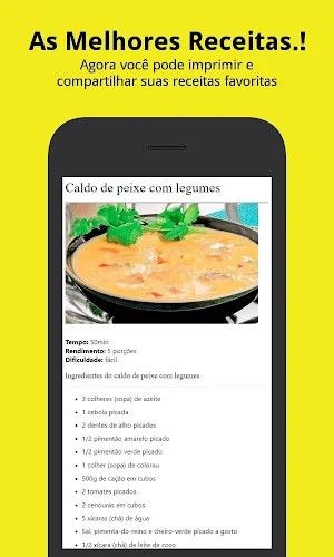 Receitas de sopas : caldos e caldinhos. Screenshot 3