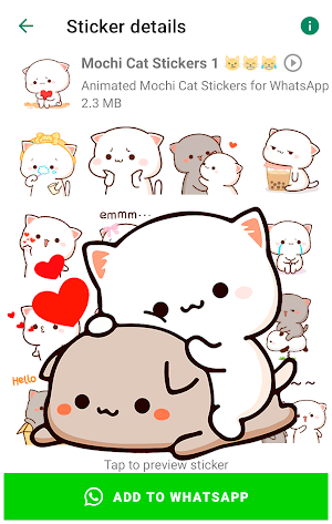 Animated Mochi Cat Stickers Screenshot 0