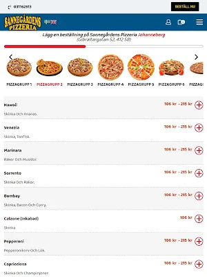 Sannegårdens Pizzeria Screenshot 2