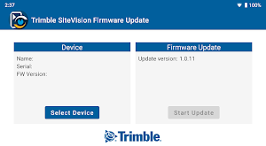 Trimble SiteVision Firmware Update Screenshot 1