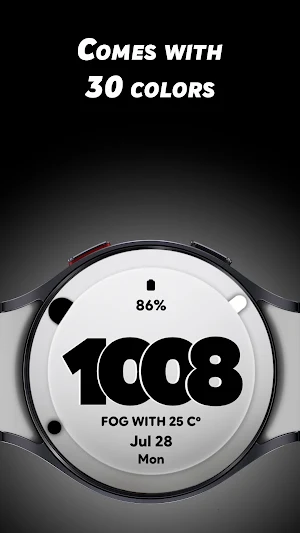 Glass Weather - Watch face Screenshot 1