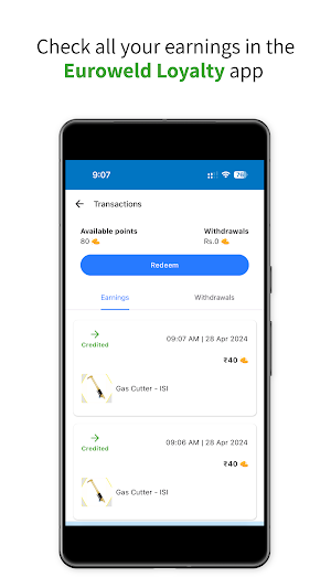 Euroweld Loyalty Screenshot 2