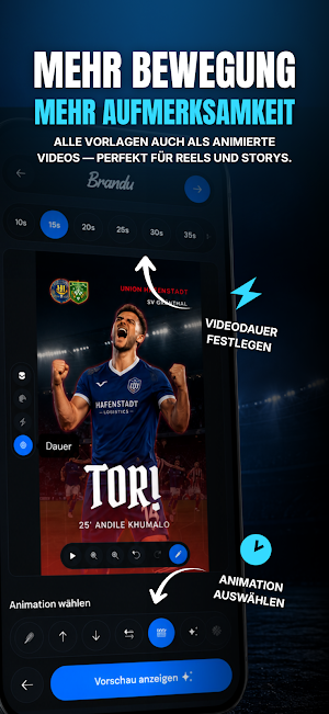 Brandu - Fußball Reels & Posts Screenshot 3