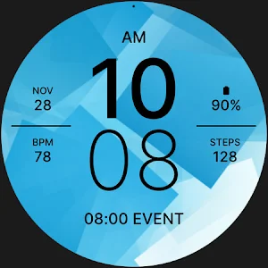 Blue Sporty Fit Watch Face screenshot 4