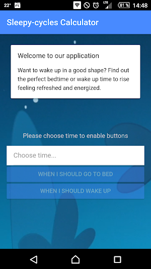 Sleepy-cycles Calculator Screenshot 0