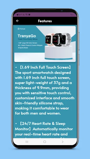 tranyago smartwatch guide Screenshot 1