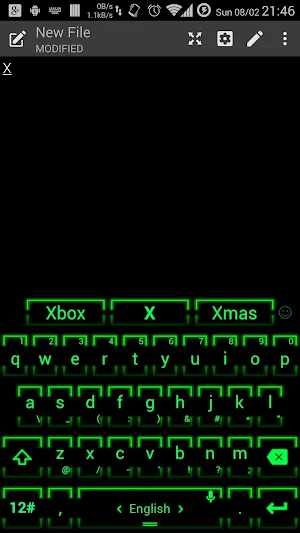 Keyboard Theme Neon 2 Green Screenshot 2