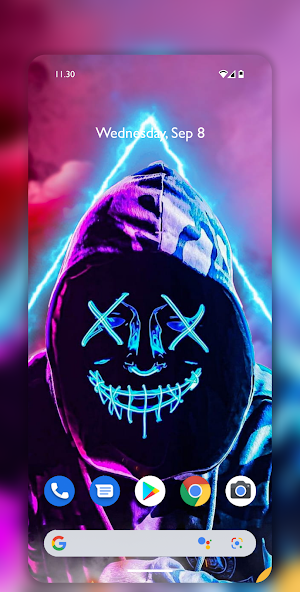 Neon Mask Wallpaper Led Purge Screenshot 0