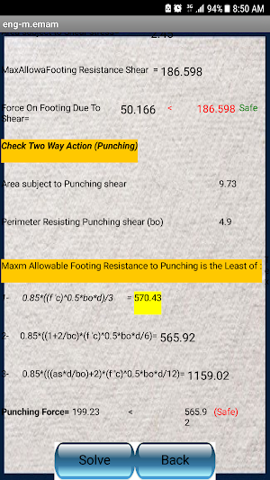 Footing Design Screenshot 1