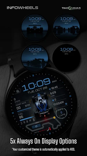 Info Wheels Digital Watch Face Screenshot 2