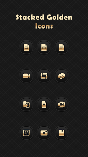 Stacked Golden - Gray Icons Screenshot 1