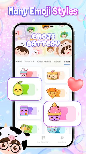 Emoji Battery Widget: Icon Bar Screenshot 1