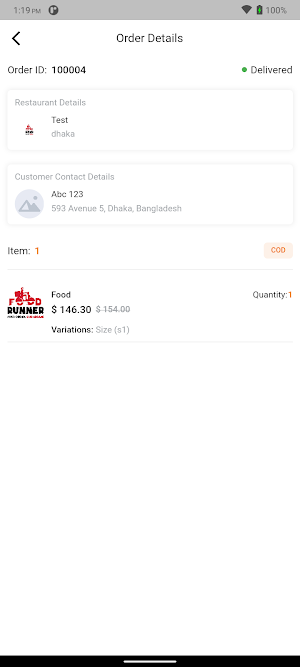 Food Runner Delivery Screenshot 2