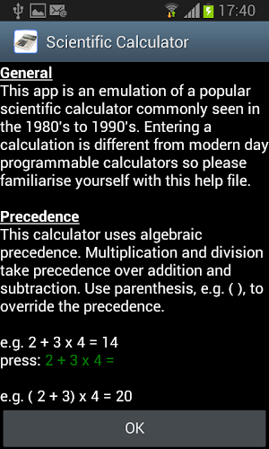Scientific Calculator Screenshot 1