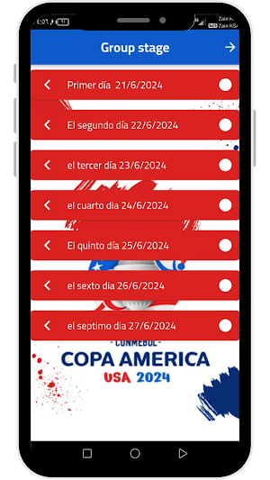 Calendario Copa América 2024 Screenshot 1