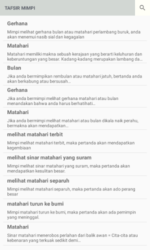 Tafsir Mimpi (Offline) Screenshot 1