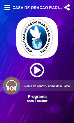 Casa de Oração Radio Web Screenshot 1