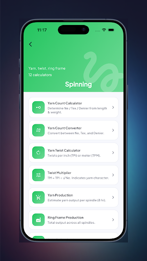 Textile Calculator: Yarn & GSM Screenshot 2