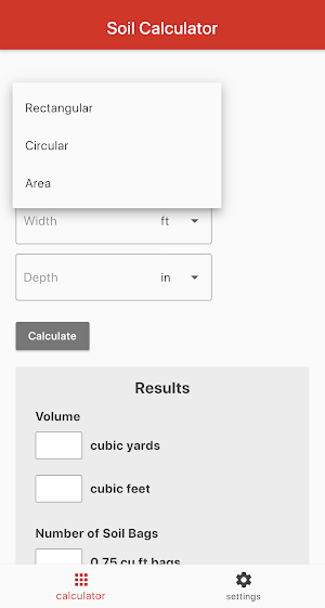 Soil Calculator Screenshot 1