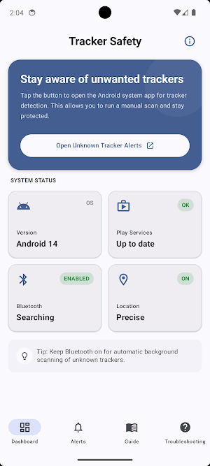Tracker Safety: Alert & Scan Screenshot 2