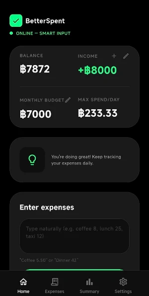 BetterSpent Screenshot 0