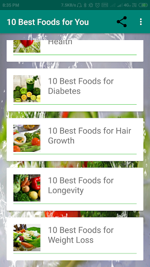 10 Best Foods for You Screenshot 1