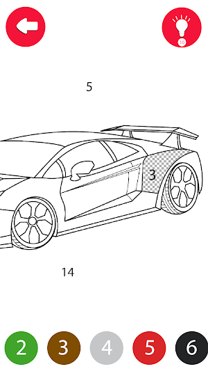 Car coloring by number Screenshot 0