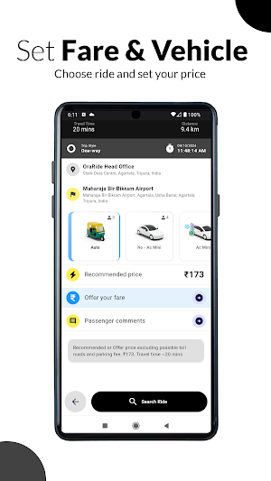 OraRide - Request a ride Screenshot 2