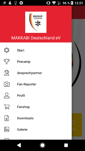 MAKKABI Deutschland e.V. Screenshot 2