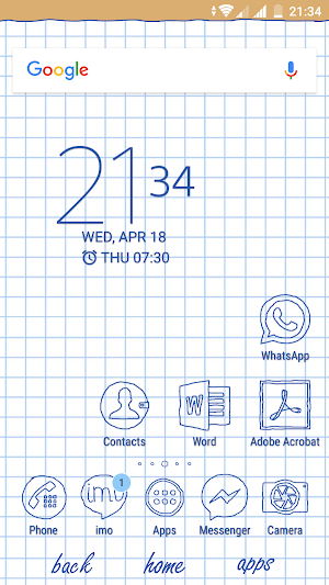 Sheet of notebook | Xperia™ Theme + icons Screenshot 1
